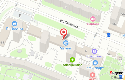 Аптека М+ на улице Гагарина на карте