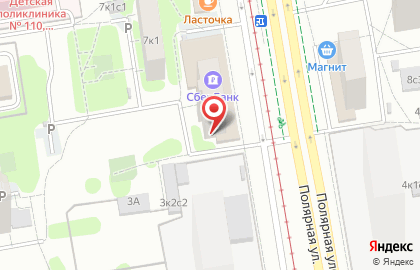 Пятерочка Универсам на Бабушкинской (ул Полярная) на карте