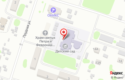 Листвянский детский сад на Прудной улице на карте