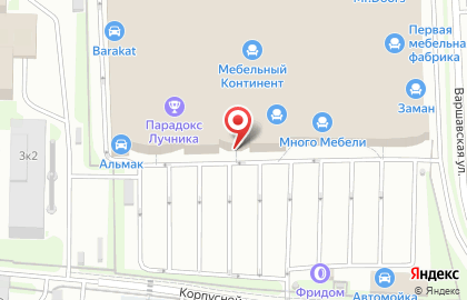 Магазин шведских обоев, тканей и светотехники Интерьер+ на Варшавской улице на карте
