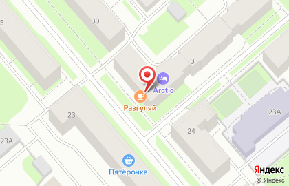 Кафе Разгуляй на Октябрьской улице на карте