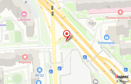 Рекламные щиты (6*3), Октябрьский район, Ориентир-М на улице Академика Киренского на карте