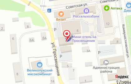 Супермаркет Магнит на улице Просвещения на карте