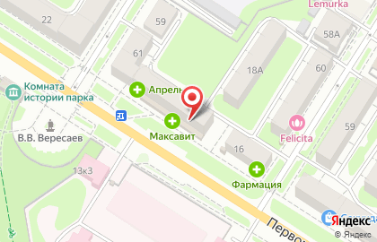 Магазин овощей и фруктов на Первомайской улице на карте