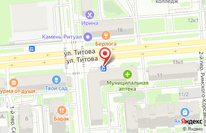 Киоск фастфудной продукции на площади Карла Маркса на карте