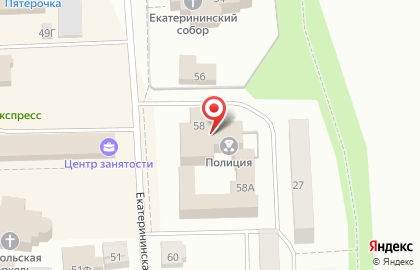 Участковый пункт полиции на Екатерининской улице на карте