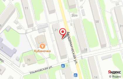 Супермаркет Магнит на Академической улице, 21 на карте