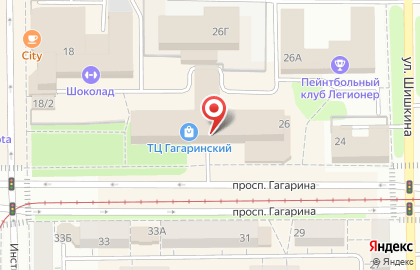 Салон-магазин Фабрика дверей на проспекте Гагарина на карте