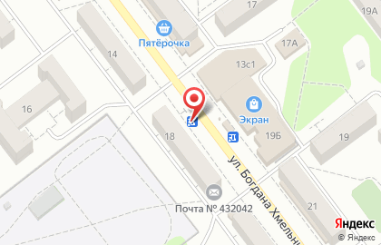 Текстиль на улице Богдана Хмельницкого на карте