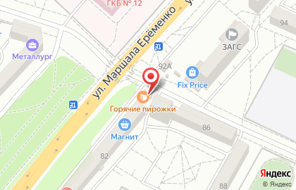 Магазин фастфудной продукции Горячие пирожки в Краснооктябрьском районе на карте