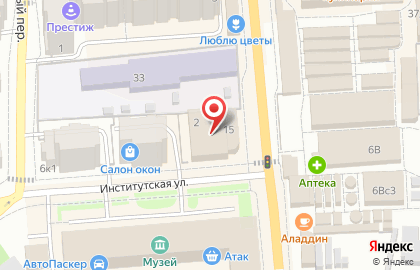 Займ универсал на Институтской улице на карте