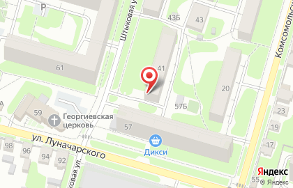 Магазин продуктов Агата в Зареченском районе на карте