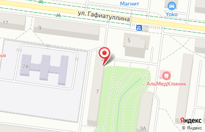 Магазин Звениговский мясокомбинат на улице Гафиатуллина на карте