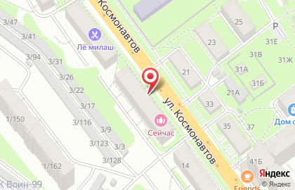 Продуктовый магазин на ул. Космонавтов, 12 на карте