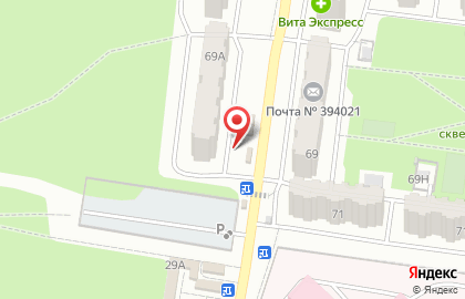 Киоск по продаже фруктов и овощей в Воронеже на карте