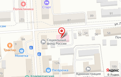 Далматовская центральная районная больница на улице Ленина на карте