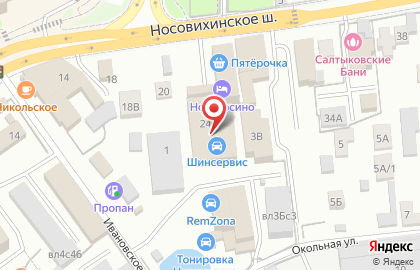 Шинный центр Шинсервис на Носовихинском шоссе, 24 на карте