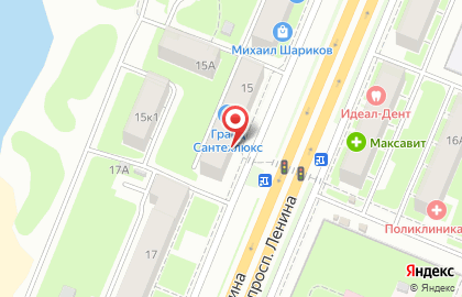 Магазин сантехники и плитки Гранд Сантехлюкс на проспекте Ленина на карте