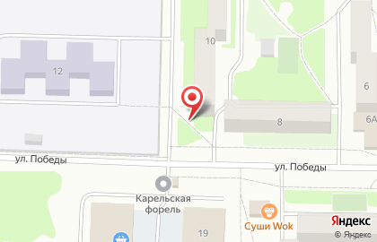 Продовольственный магазин в Петрозаводске на карте