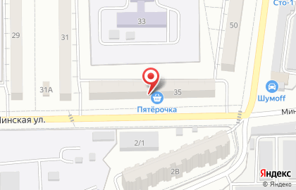 Супермаркет Пятёрочка в Железнодорожном районе на карте