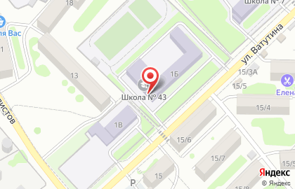 Средняя школа №43 в Петропавловске-Камчатском на карте
