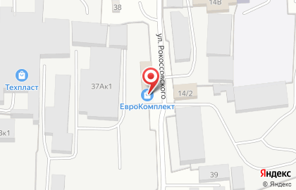 Торгово-производственная компания Еврокомплект в Железнодорожном районе на карте
