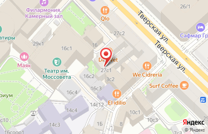 Круглосуточный салон красоты Dozari на Тверской на карте