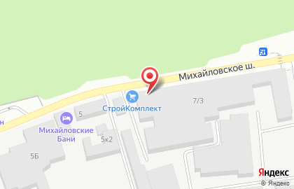 Магазин автошин на Михайловском шоссе на карте