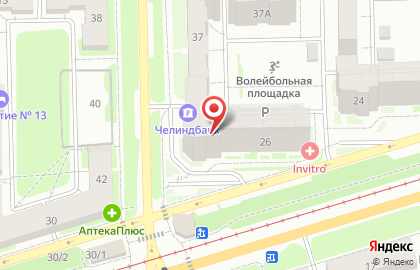 Супермаркет Новый век в Металлургическом районе на карте