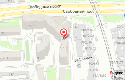 Детский сад Солнышко в Железнодорожном районе на карте