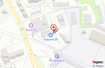 Компания по прокату автомобилей Polorent39.ru на карте