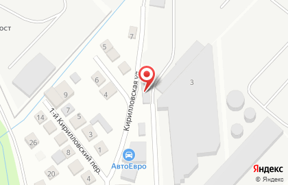 Торговая компания Лесторг на Кирилловской улице на карте