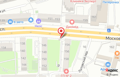 Киоск по продаже яиц на Московском проспекте на карте