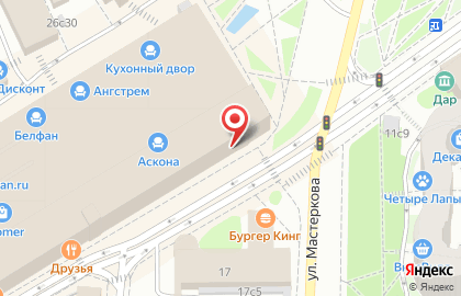 Салон мебели Артис на метро Автозаводская на карте