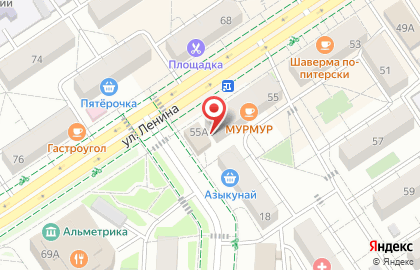 Магазин Мясная точка на улице Ленина на карте