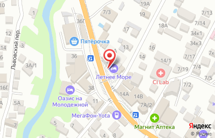 Аптека Жукова-Партнер в Лазаревском районе на карте