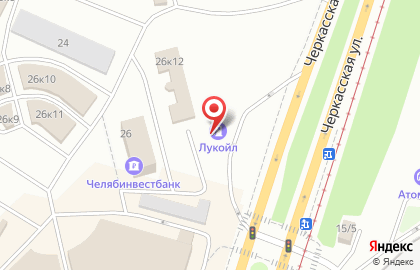 АЗС Лукойл на Черкасской улице на карте
