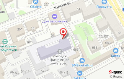 Колледж физкультуры и спорта, экономики и технологии СПбГУ в Василеостровском районе на карте