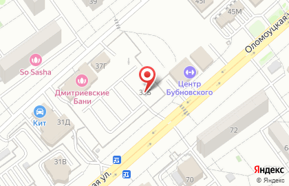 Автостоянка Комбинат Благоустройства на Оломоуцкой улице на карте