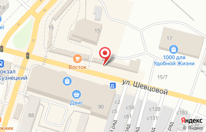 Магазин автозапчастей Lada в Ленинск-Кузнецком на карте
