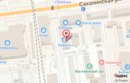 Бетховен на Сахалинской улице на карте
