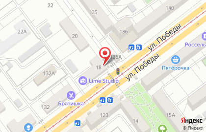 Спортбар Победа в Кировском районе на карте