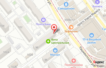 Центр коррекции зрения Октопус на Ташкентской улице на карте