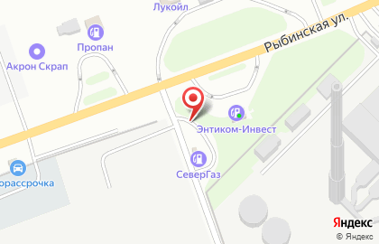 Севергаз на Рыбинской улице на карте