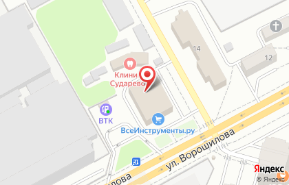 Салон ортопедических изделий Ортопедия с комфортом на улице Ворошилова на карте