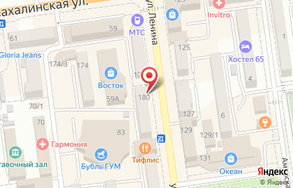 Магазин ювелирных изделий Золотая Мозаика на улице Ленина на карте