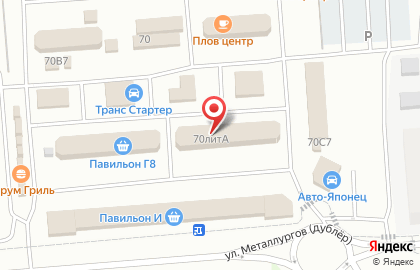 Магазин автоаксессуаров на улице Металлургов на карте