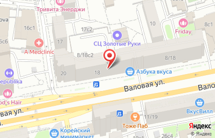 Якитория на Павелецкой на карте