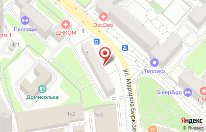 Сервисный центр Samsung на улице Маршала Бирюзова на карте