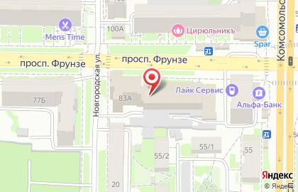 Телефон на проспекте Фрунзе на карте